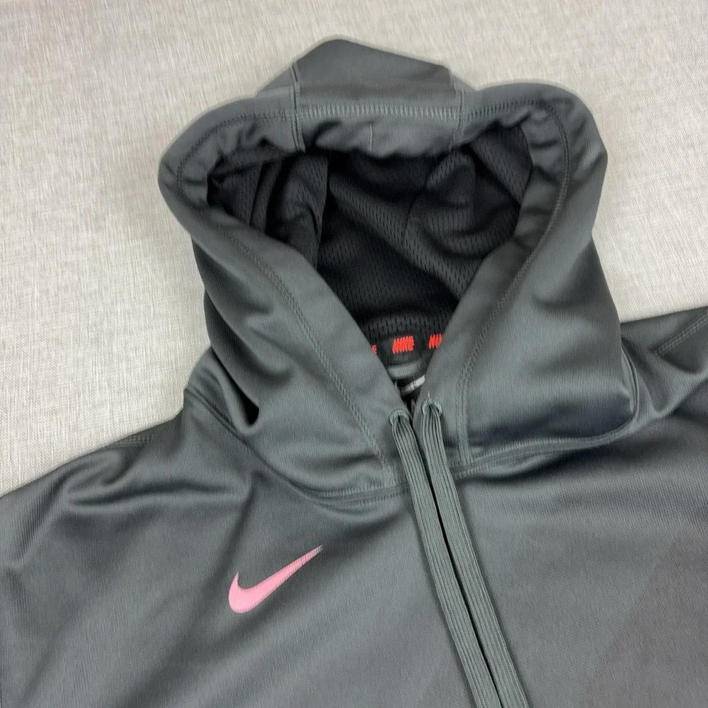 Nike Therma-FIT Hoodie Mens Large Gray 1/4 Zip Pullover Fleece 503948-060